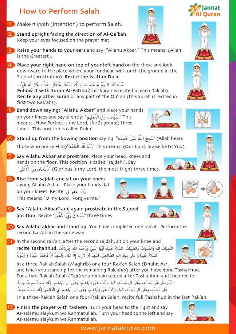 Salah means prayers and it is one of the five pillars of Islam Jannat